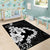 American Samoa Lotu Tamaiti Area Rug White Sunday Plumeria Black Vibe