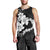 American Samoa Lotu Tamaiti Men Tank Top White Sunday Plumeria Black Vibe