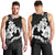 American Samoa Lotu Tamaiti Men Tank Top White Sunday Plumeria Black Vibe