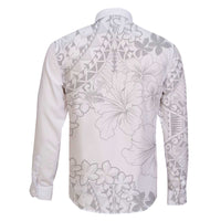 American Samoa Lotu Tamaiti Family Matching Puletasi and Hawaiian Shirt White Sunday Plumeria White Vibe