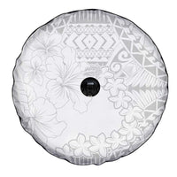 American Samoa Lotu Tamaiti Spare Tire Cover White Sunday Plumeria White Vibe