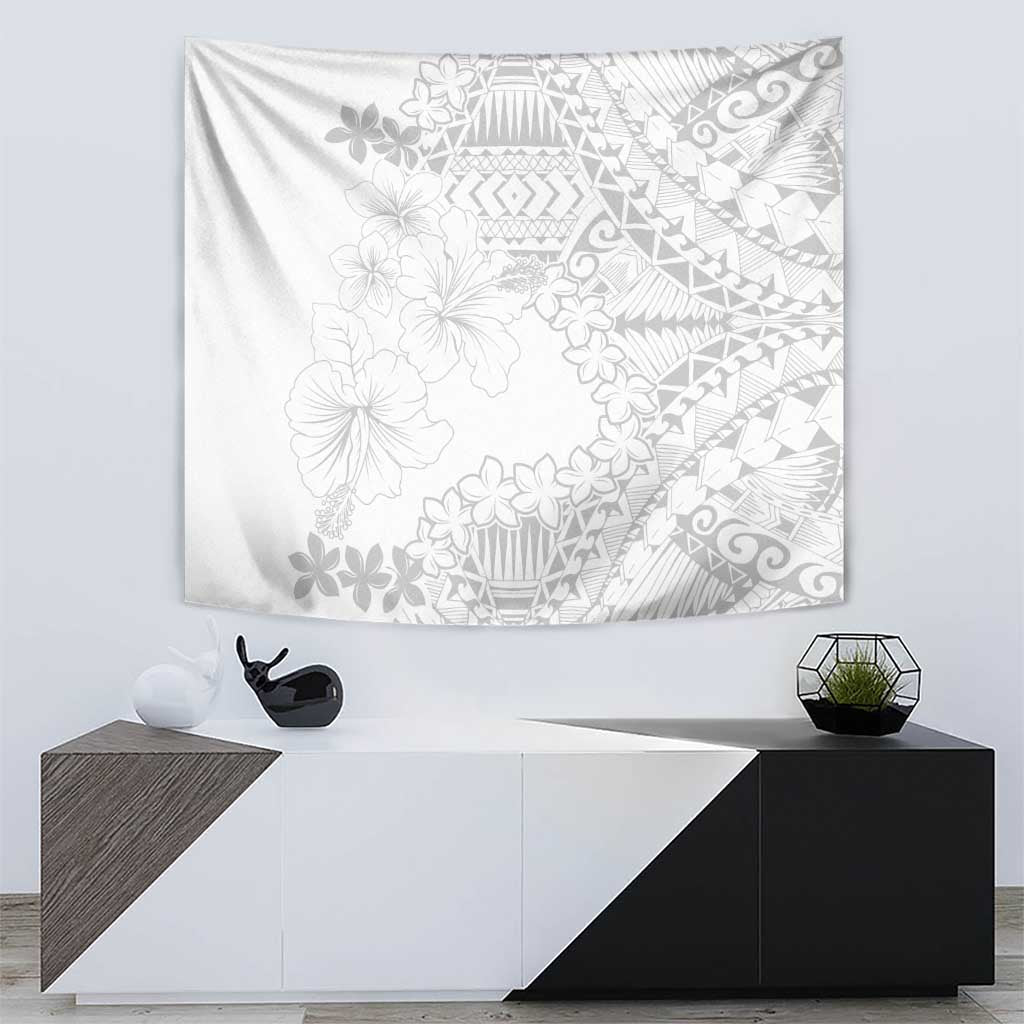 American Samoa Lotu Tamaiti Tapestry White Sunday Plumeria White Vibe