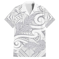 Lotu Tamaiti Samoa Siapo Family Matching Short Sleeve Bodycon Dress and Hawaiian Shirt White Sunday With Teuila Torch Ginger