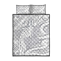 Lotu Tamaiti Samoa Siapo Quilt Bed Set White Sunday With Teuila Torch Ginger