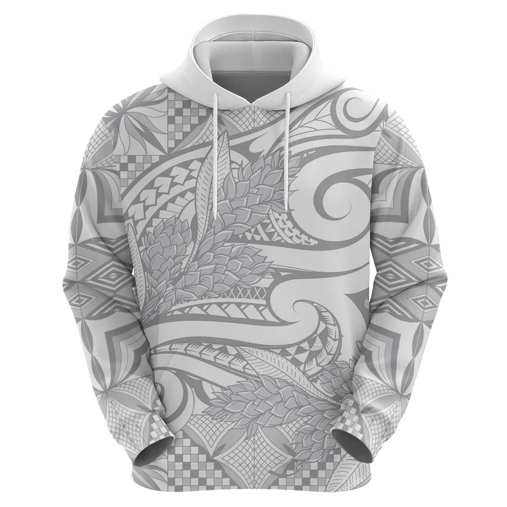Lotu Tamaiti Samoa Siapo Zip Hoodie White Sunday With Teuila Torch Ginger