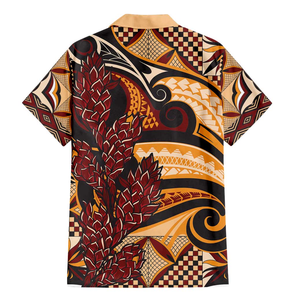 Vintage Samoa Siapo Family Matching Mermaid Dress and Hawaiian Shirt With Teuila Torch Ginger