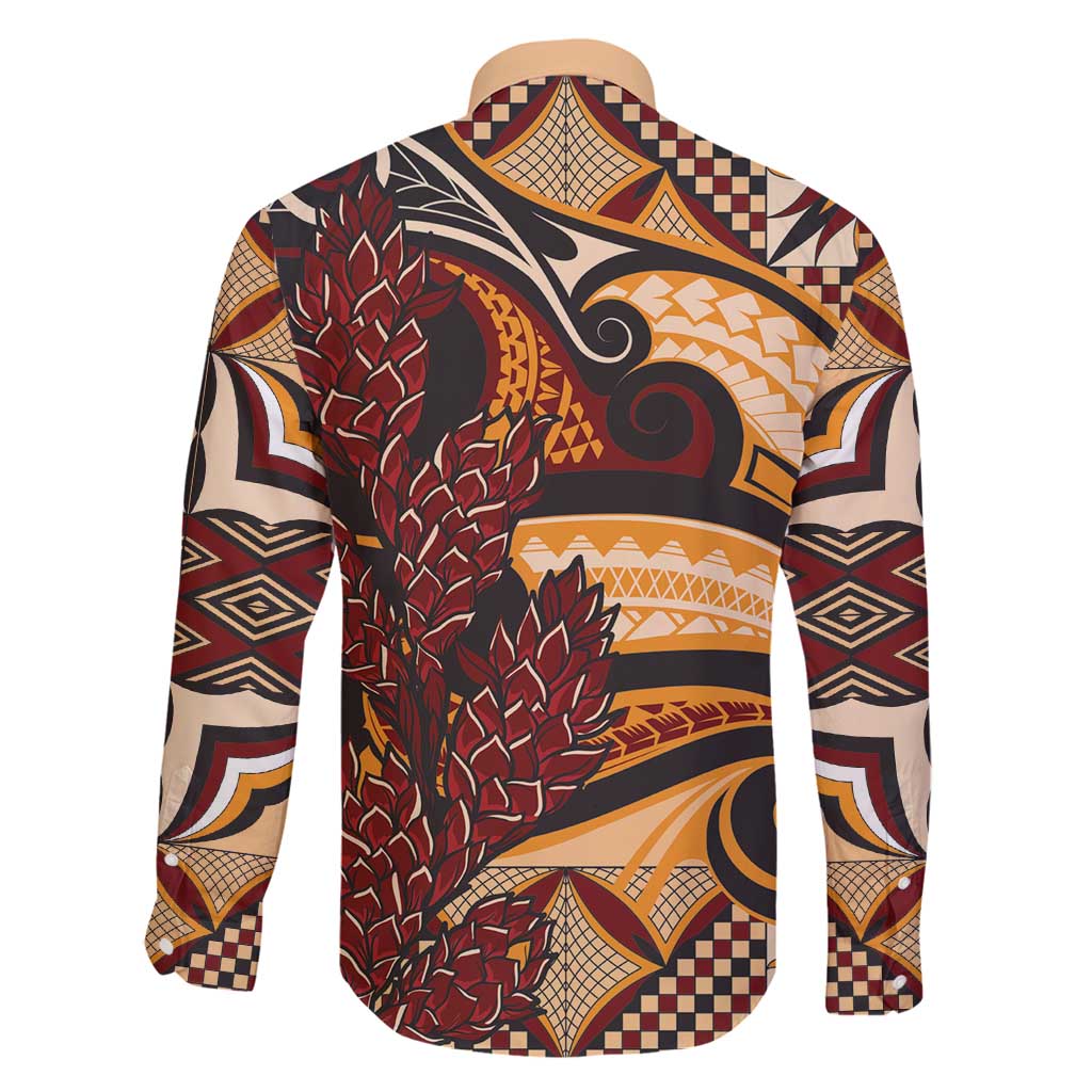 Vintage Samoa Siapo Family Matching Mermaid Dress and Hawaiian Shirt With Teuila Torch Ginger