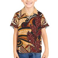 Vintage Samoa Siapo Family Matching Short Sleeve Bodycon Dress and Hawaiian Shirt With Teuila Torch Ginger