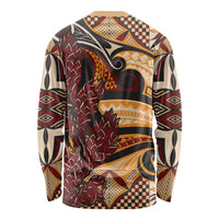 Vintage Samoa Siapo Long Sleeve Shirt With Teuila Torch Ginger