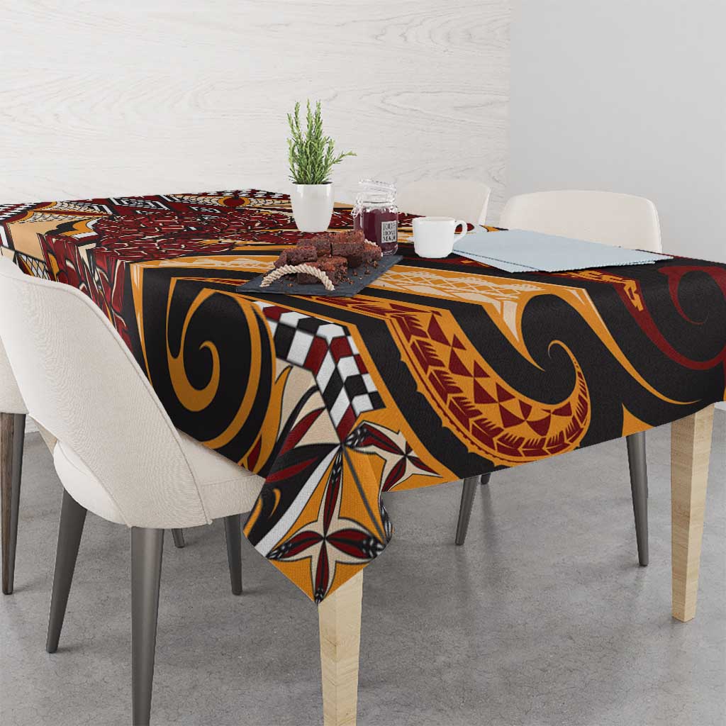 Vintage Samoa Siapo Tablecloth With Teuila Torch Ginger