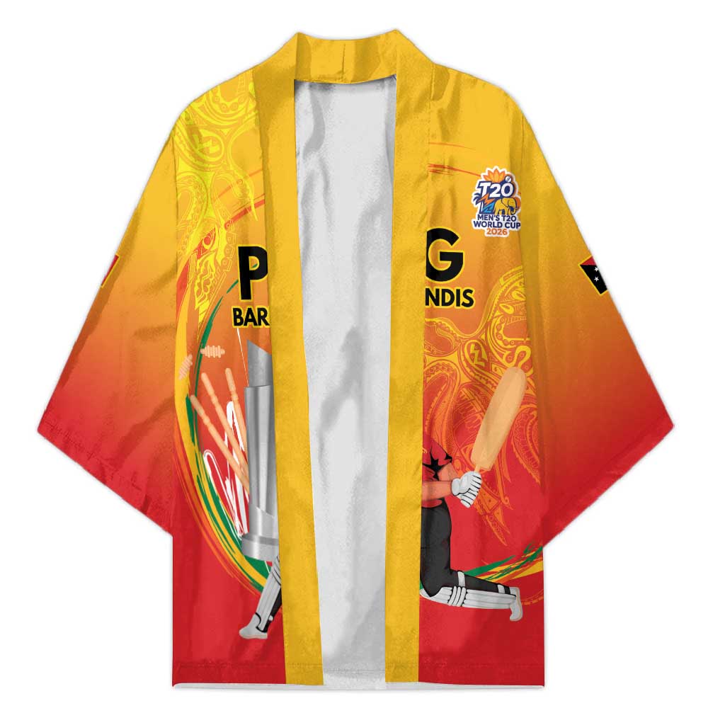 Custom Cricket PNG East Asia-Pacific Kimono Papua New Guinea Rise to Power LT9 Unisex Gold - Polynesian Pride