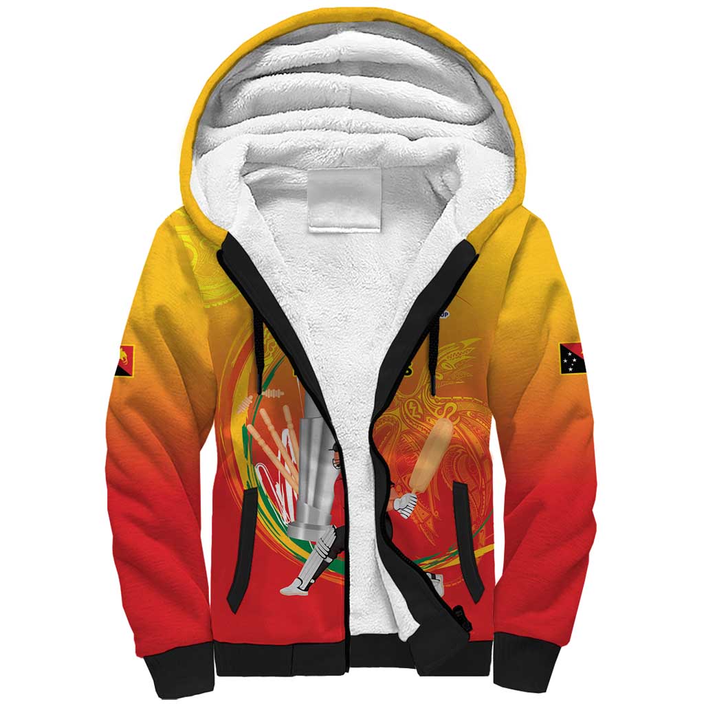 Custom Cricket PNG East Asia-Pacific Sherpa Hoodie Papua New Guinea Rise to Power - Polynesian Pride
