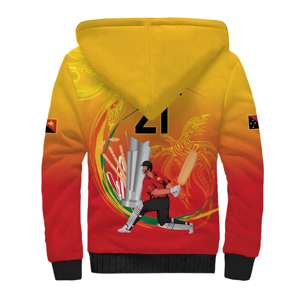 Custom Cricket PNG East Asia-Pacific Sherpa Hoodie Papua New Guinea Rise to Power LT9 - Polynesian Pride