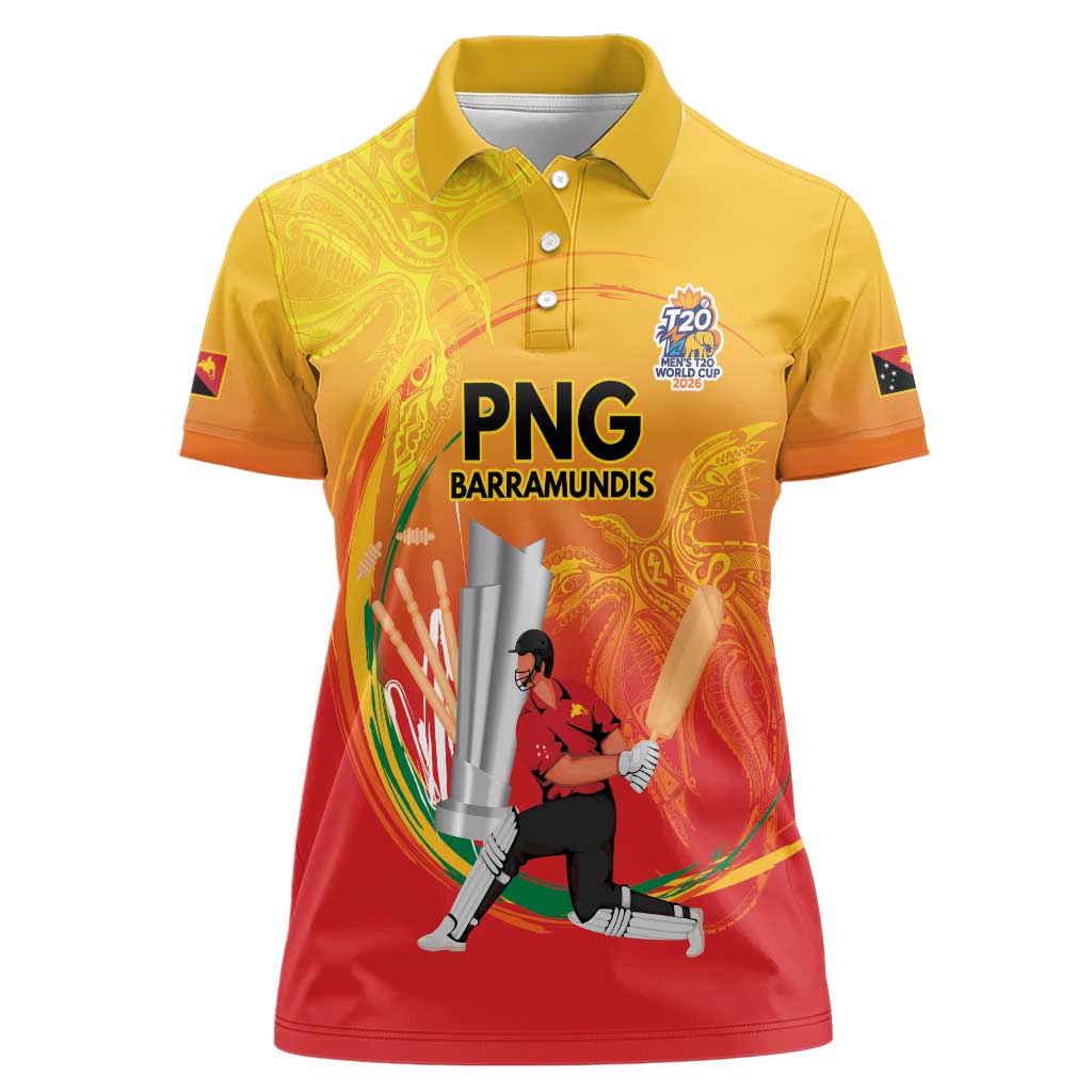 Custom Cricket PNG East Asia-Pacific Women Polo Shirt Papua New Guinea Rise to Power - Polynesian Pride