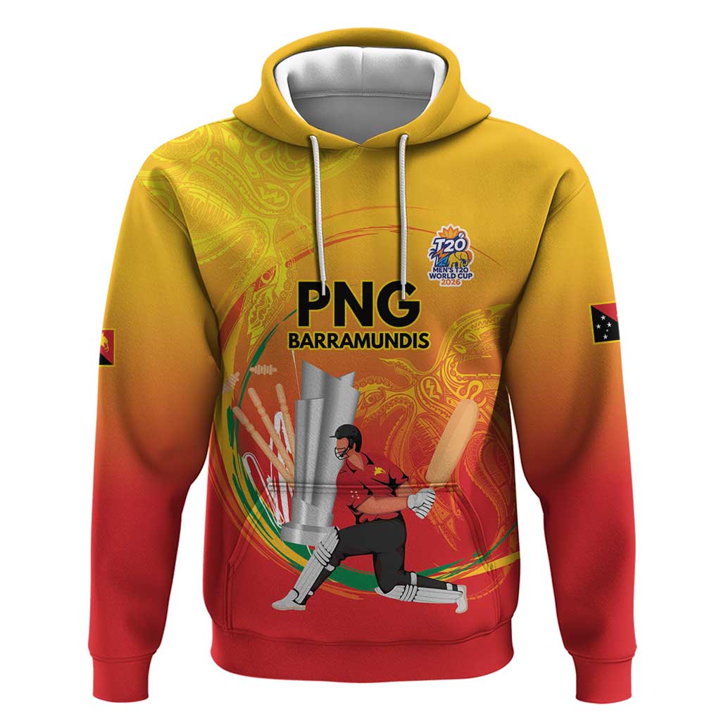 Custom Cricket PNG East Asia-Pacific Zip Hoodie Papua New Guinea Rise to Power LT9 Pullover Hoodie Gold - Polynesian Pride