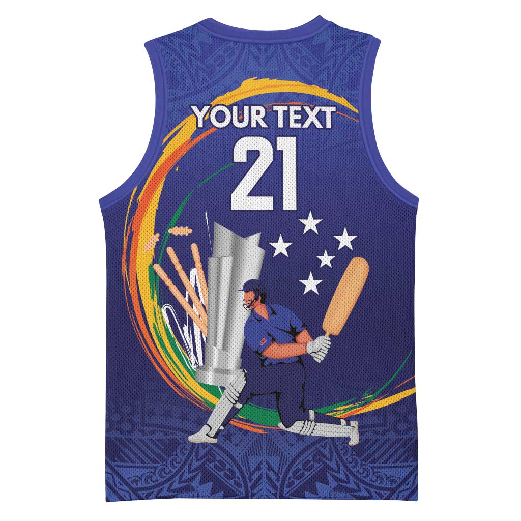 Custom Cricket Samoa East Asia-Pacific Basketball Jersey Samoa Storming the Limits - Polynesian Pride