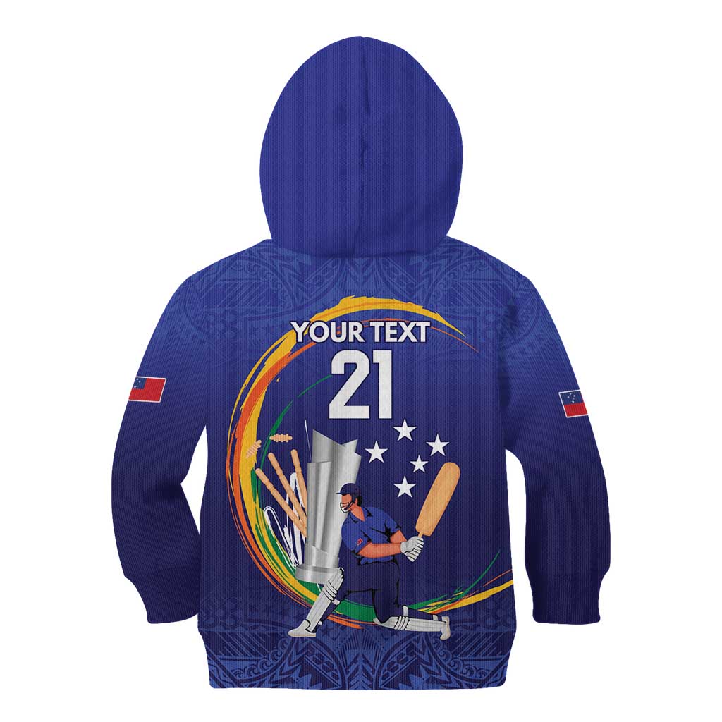 Custom Cricket Samoa East Asia-Pacific Kid Hoodie Samoa Storming the Limits - Polynesian Pride