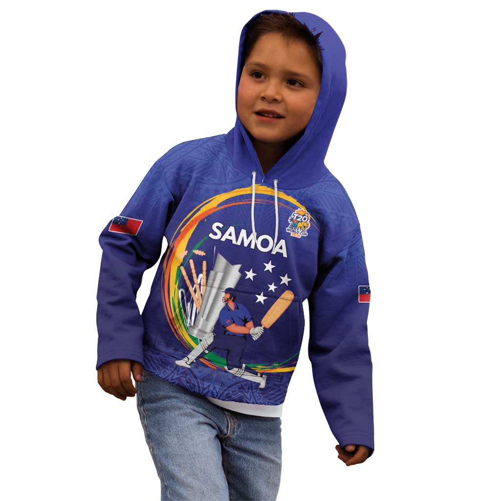 Custom Cricket Samoa East Asia-Pacific Kid Hoodie Samoa Storming the Limits - Polynesian Pride