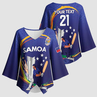 Custom Cricket Samoa East Asia-Pacific Kimono Sleeve Blouse Samoa Storming the Limits - Polynesian Pride