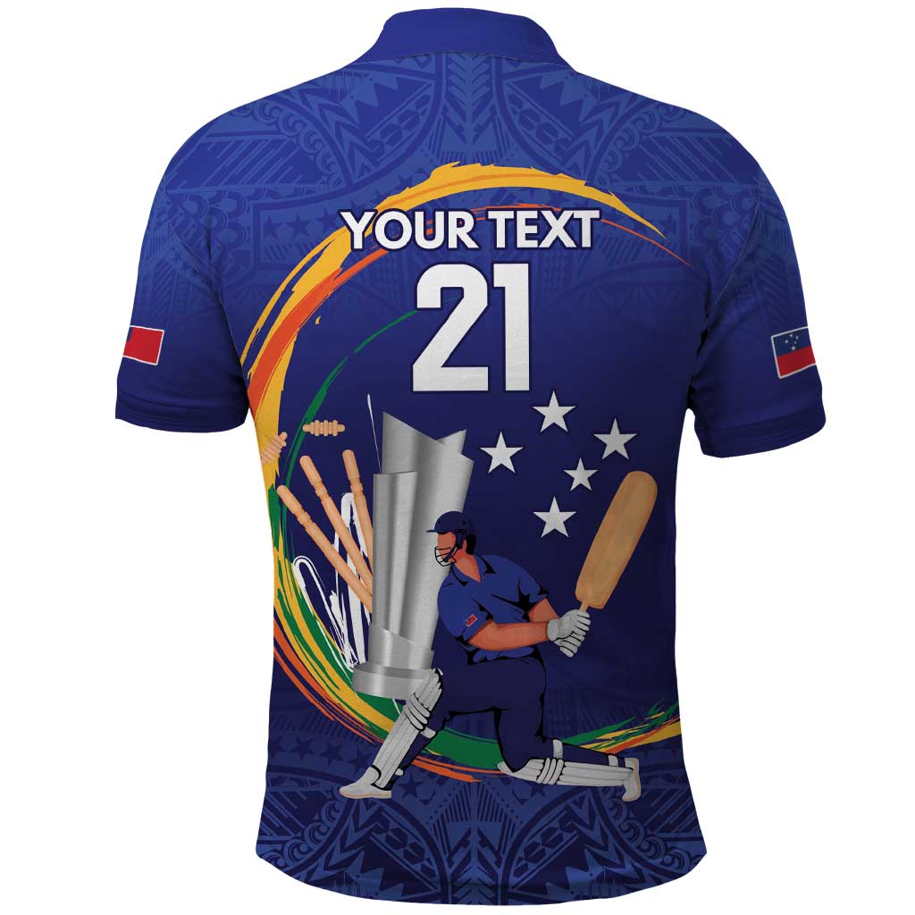 Custom Cricket Samoa East Asia-Pacific Polo Shirt Samoa Storming the Limits - Polynesian Pride