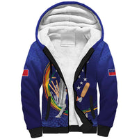 Custom Cricket Samoa East Asia-Pacific Sherpa Hoodie Samoa Storming the Limits - Polynesian Pride