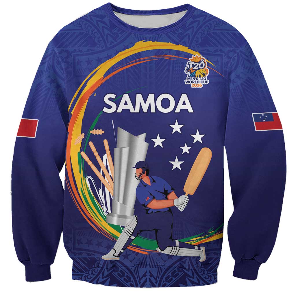 Custom Cricket Samoa East Asia-Pacific Sweatshirt Samoa Storming the Limits - Polynesian Pride