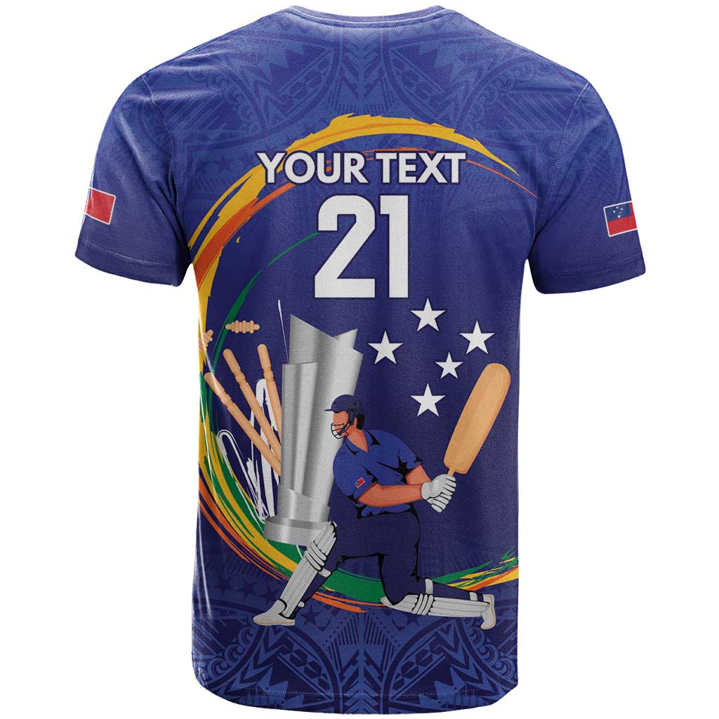 Custom Cricket Samoa East Asia-Pacific T Shirt Samoa Storming the Limits - Polynesian Pride