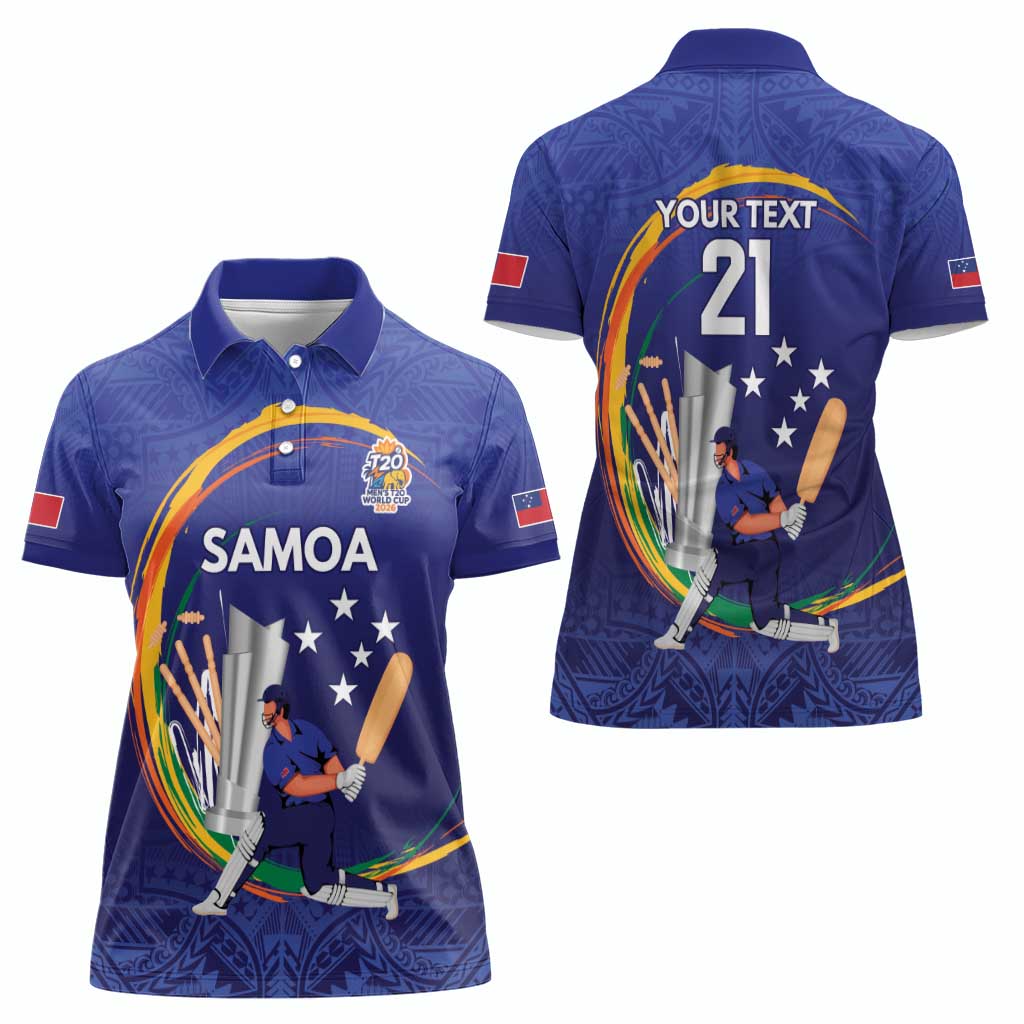 Custom Cricket Samoa East Asia-Pacific Women Polo Shirt Samoa Storming the Limits LT9 - Polynesian Pride