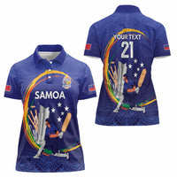 Custom Cricket Samoa East Asia-Pacific Women Polo Shirt Samoa Storming the Limits LT9 - Polynesian Pride