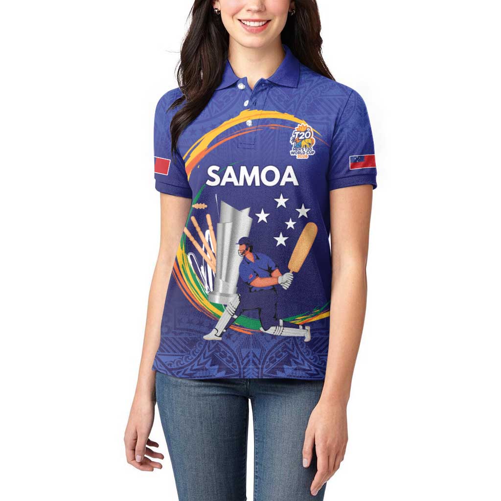 Custom Cricket Samoa East Asia-Pacific Women Polo Shirt Samoa Storming the Limits LT9 - Polynesian Pride