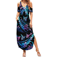 polynesia-ribbon-butterflies-summer-maxi-dress-silver-fern-breast-cancer-with-papua-shell-pattern