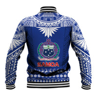 Toa Samoa Christmas Baseball Jacket Samoa Siva Tau Manuia Le Kerisimasi Blue Vibe LT9 - Polynesian Pride