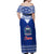 Toa Samoa Christmas Off Shoulder Maxi Dress Samoa Siva Tau Manuia Le Kerisimasi Blue Vibe LT9 - Polynesian Pride