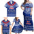 Personalised Toa Samoa Christmas Family Matching Off Shoulder Maxi Dress and Hawaiian Shirt Samoa Siva Tau Manuia Le Kerisimasi Blue Vibe LT9 - Polynesian Pride