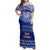 Personalised Toa Samoa Christmas Family Matching Off Shoulder Maxi Dress and Hawaiian Shirt Samoa Siva Tau Manuia Le Kerisimasi Blue Vibe LT9 Mom's Dress Blue - Polynesian Pride