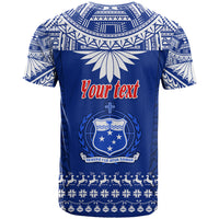 Personalised Toa Samoa Christmas T Shirt Samoa Siva Tau Manuia Le Kerisimasi Blue Vibe LT9 - Polynesian Pride