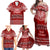 Personalised Toa Samoa Christmas Family Matching Off Shoulder Maxi Dress and Hawaiian Shirt Samoa Siva Tau Manuia Le Kerisimasi Red Vibe LT9 - Polynesian Pride