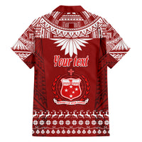 Personalised Toa Samoa Christmas Family Matching Puletasi Dress and Hawaiian Shirt Samoa Siva Tau Manuia Le Kerisimasi Red Vibe LT9 - Polynesian Pride