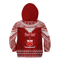 Personalised Toa Samoa Christmas Kid Hoodie Samoa Siva Tau Manuia Le Kerisimasi Red Vibe LT9 - Polynesian Pride