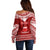 Personalised Toa Samoa Christmas Off Shoulder Sweater Samoa Siva Tau Manuia Le Kerisimasi Red Vibe LT9 - Polynesian Pride