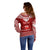 Personalised Toa Samoa Christmas Off Shoulder Sweater Samoa Siva Tau Manuia Le Kerisimasi Red Vibe LT9 - Polynesian Pride