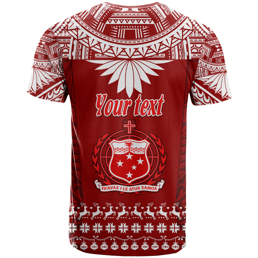 Personalised Toa Samoa Christmas T Shirt Samoa Siva Tau Manuia Le Kerisimasi Red Vibe LT9 - Polynesian Pride