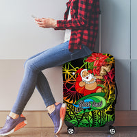 Personalised Vanuatu Joyeux Noel Luggage Cover Christmas Santas God Yumi LT9 - Polynesian Pride