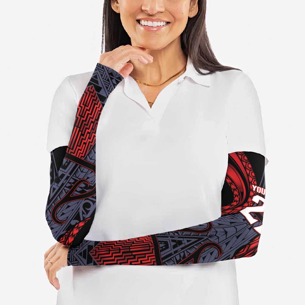 Custom New Zealand Arm Sleeves Maori Kiwiana Pattern Tukutuku Motif