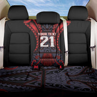 Custom New Zealand Back Car Seat Cover Maori Kiwiana Pattern Tukutuku Motif LT9 One Size Red - Polynesian Pride