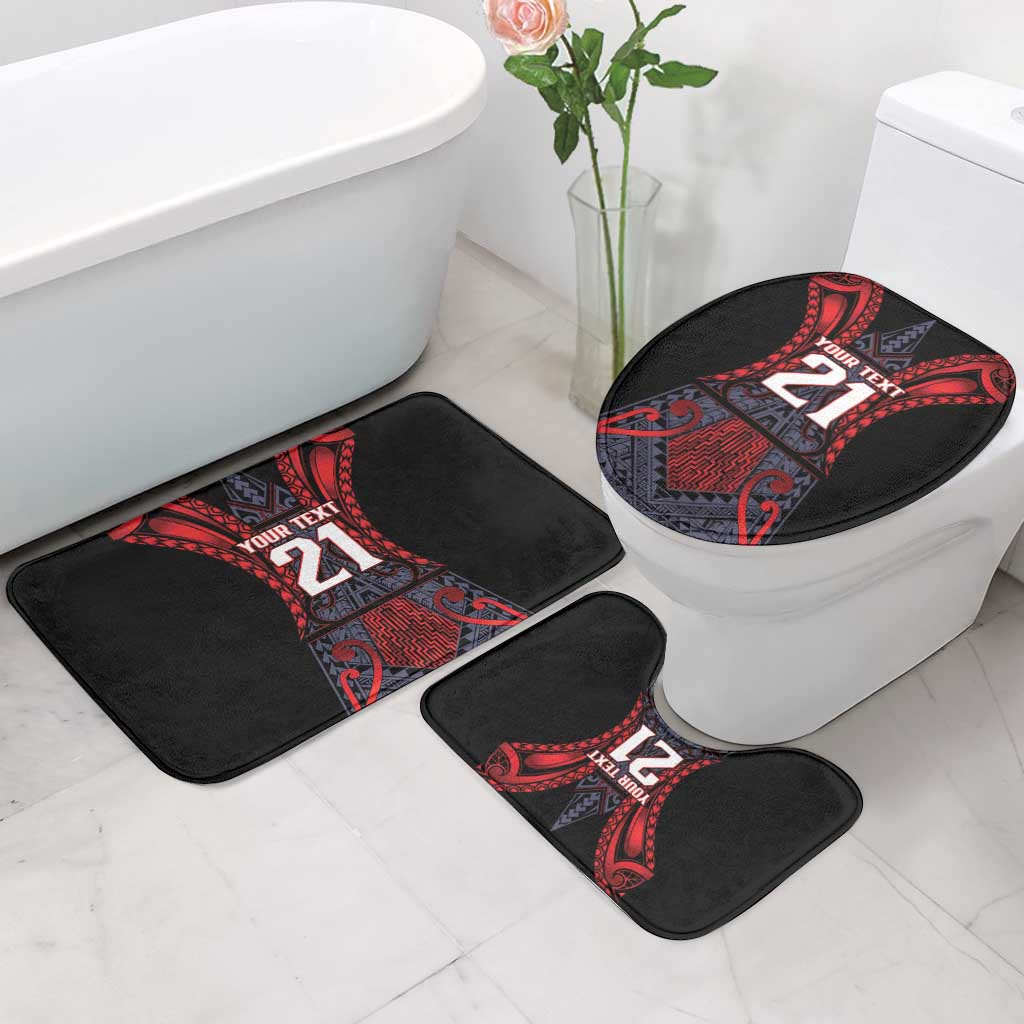 Custom New Zealand Bathroom Set Maori Kiwiana Pattern Tukutuku Motif LT9 - Polynesian Pride