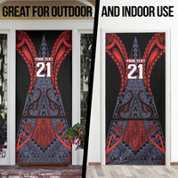 Custom New Zealand Door Cover Maori Kiwiana Pattern Tukutuku Motif LT9 - Polynesian Pride