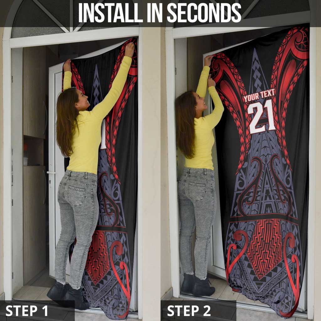 Custom New Zealand Door Cover Maori Kiwiana Pattern Tukutuku Motif LT9 - Polynesian Pride