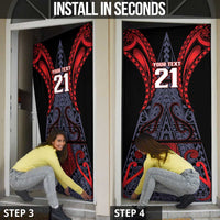 Custom New Zealand Door Cover Maori Kiwiana Pattern Tukutuku Motif LT9 - Polynesian Pride