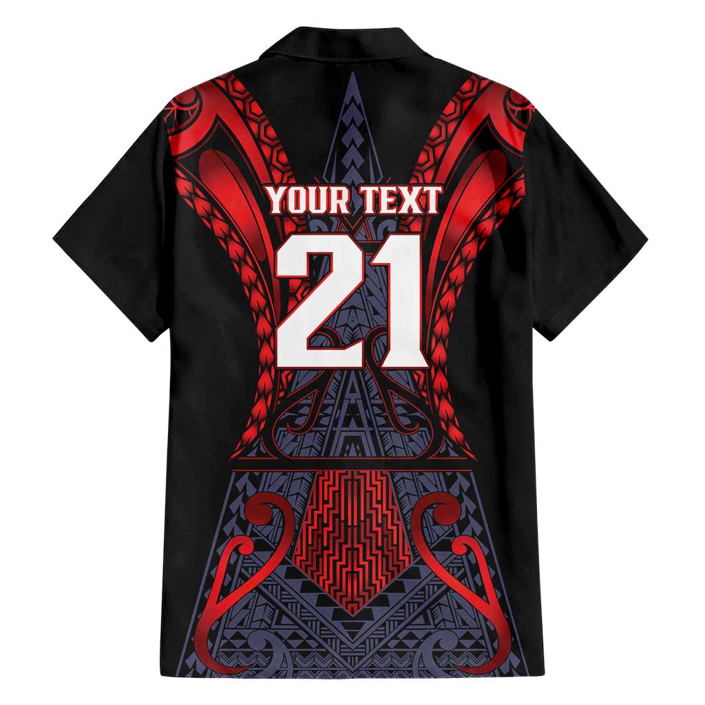 Custom New Zealand Family Matching Off Shoulder Short Dress and Hawaiian Shirt Maori Kiwiana Pattern Tukutuku Motif LT9 - Polynesian Pride